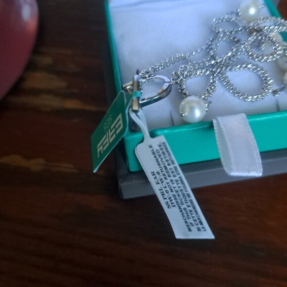 NWT EFFY Sterling silver and pearls earrings - Picture 4 of 7